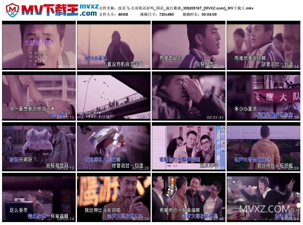沈昊飞-大哥你还好吗_国语_流行歌曲_MB205167